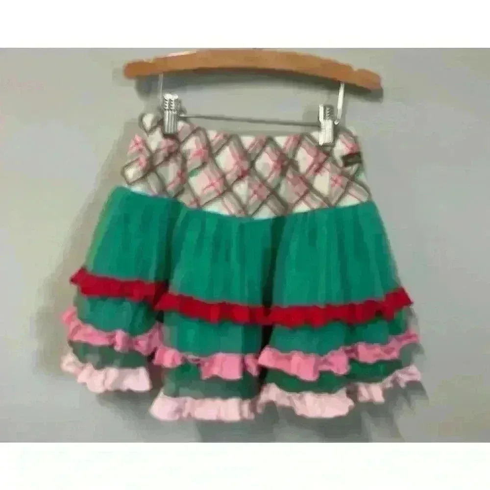 Matilda Jane Girl On The Go Skirt Wonderment Bow Tiered Tulle Ruffle Girl Size 8